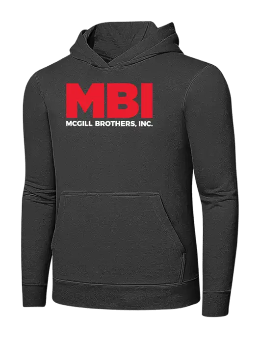 Charcoal 7.8 oz Ring Spun Hooded Sweatshirt w/MBI Logo