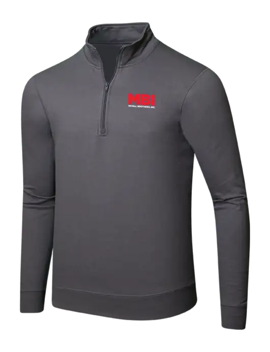 Charcoal 8.5 oz Ring Spun 1/4 Zip Pullover Sweatshirt w/MBI Logo