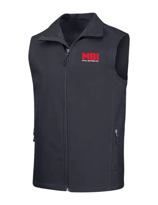 Dark Grey Core Soft Shell Vest w/MBI Logo