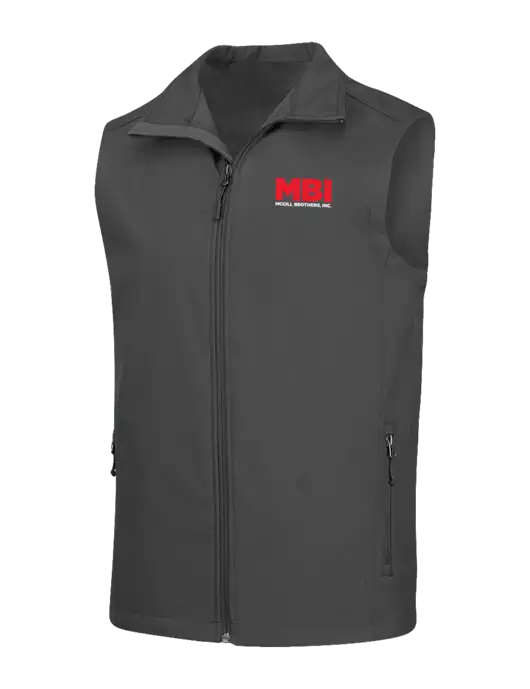 Charcoal Grey Core Soft Shell Vest w/MBI Logo