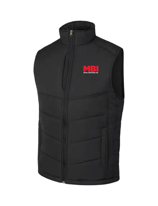 Black/Black Puffy Vest w/MBI Logo