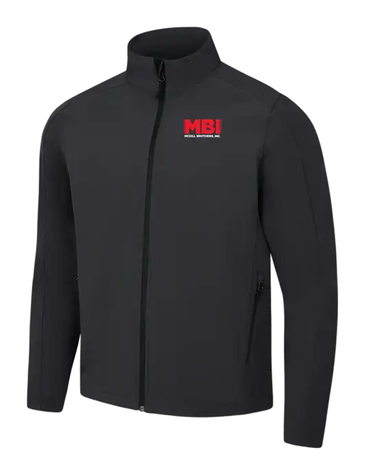 Black Charcoal Heather Core Soft Shell Jacket w/MBI Logo