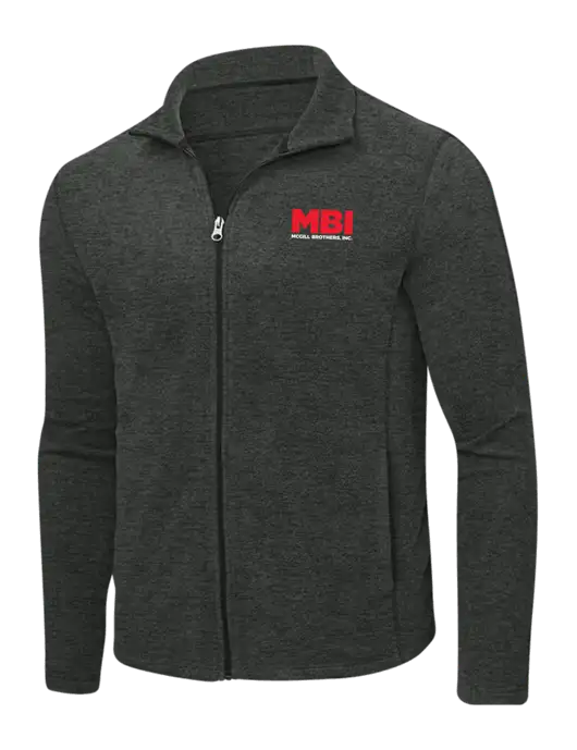 Charcoal Heather Microfleece Full-Zip Jacket w/MBI Logo