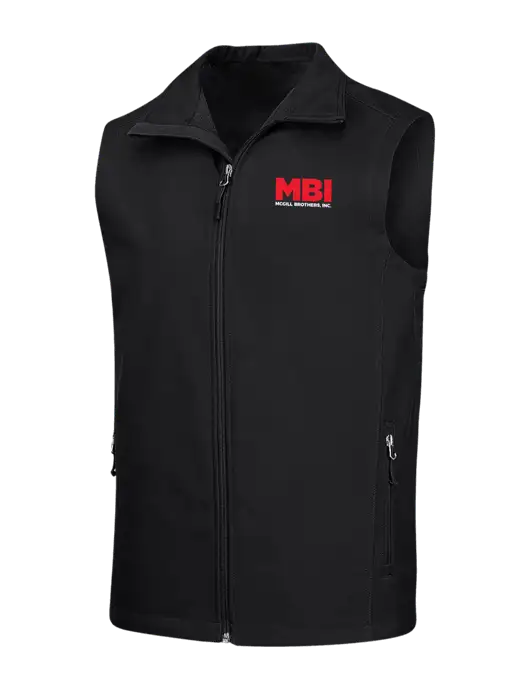 Black Core Soft Shell Vest w/MBI Logo