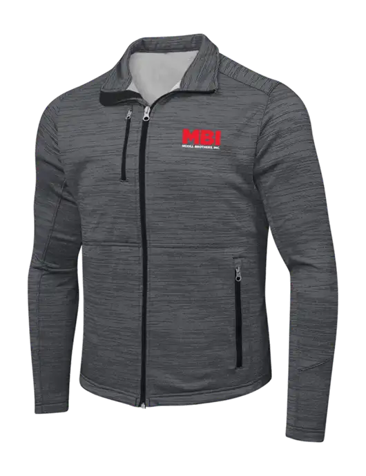 Dark Grey Digi Stripe Fleece Jacket w/MBI Logo
