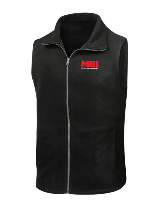 Black Microfleece Vest w/MBI Logo