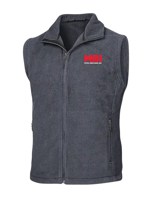 Dark Grey Fleece Vest w/MBI Logo