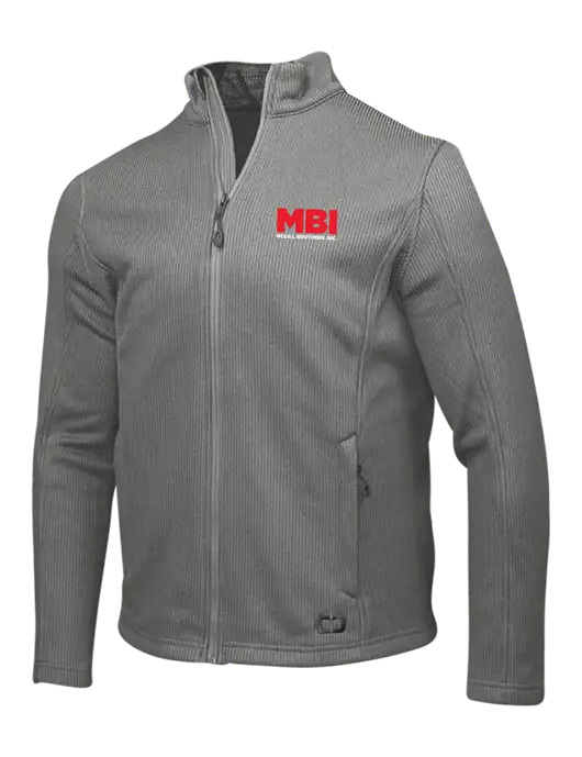 OGIO Medium Grey Grit Fleece Jacket w/MBI Logo