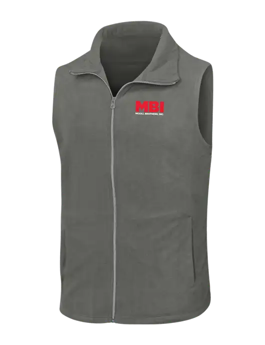 Medium Grey Microfleece Vest w/MBI Logo