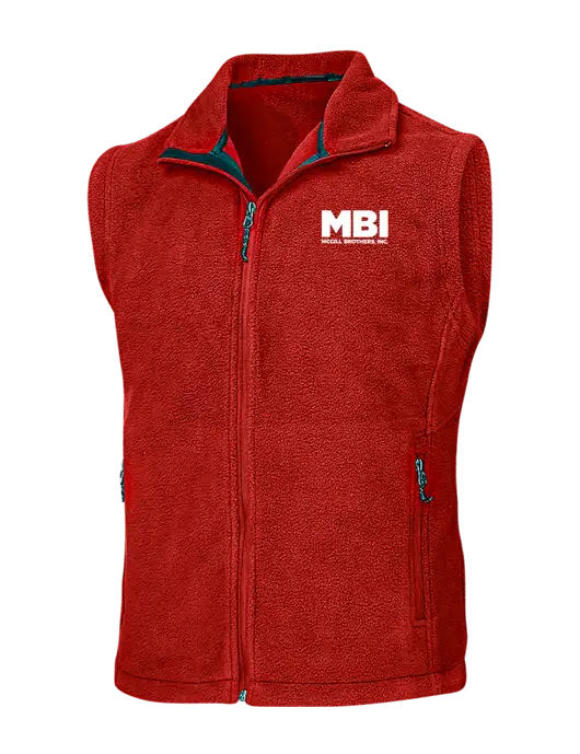 Red Fleece Vest w/MBI Logo