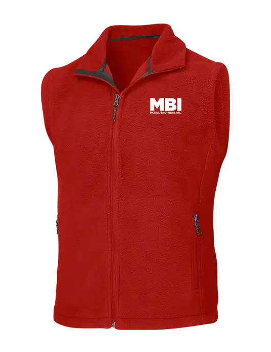 Red Fleece Vest w/MBI Logo