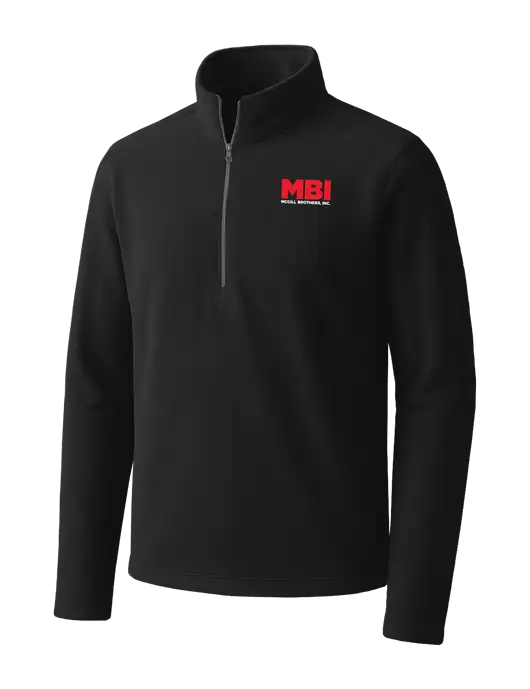 Black Microfleece 1/2 Zip Pullover w/MBI Logo