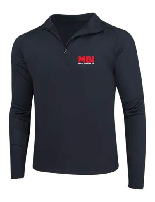 Black Sport Wick Stretch 1/4 Zip Pullover w/MBI Logo