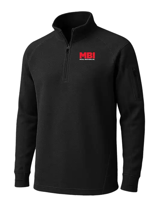Black Tech Fleece 1/4 Zip Pullover w/MBI Logo