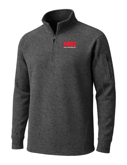 Graphite Heather Tech Fleece 1/4 Zip Pullover w/MBI Logo