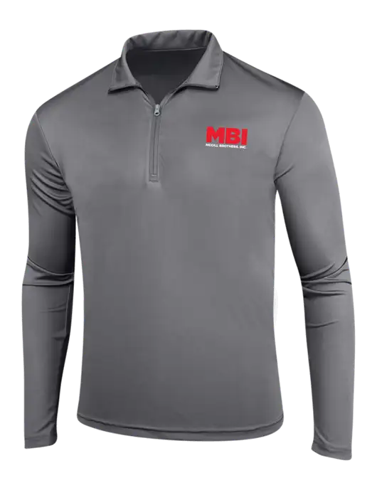 Medium Grey PosiCharge Competitor 1/4 Zip Pullover w/MBI Logo