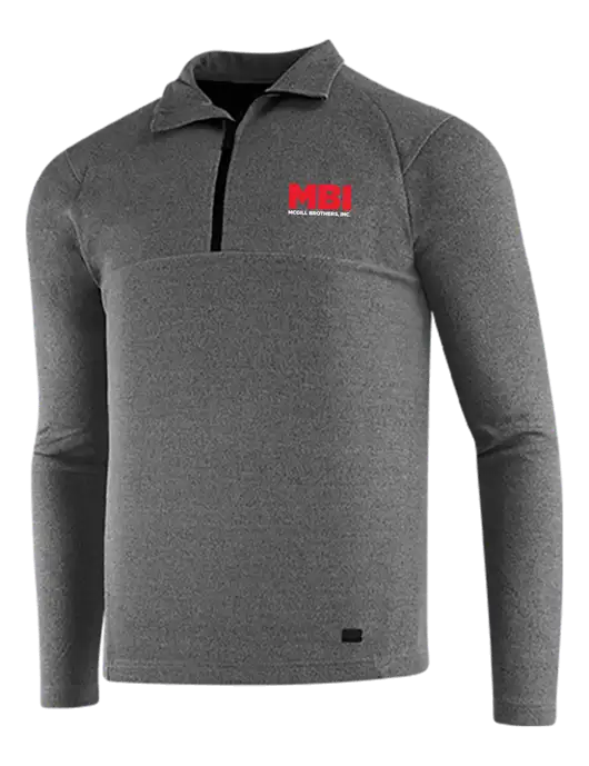 OGIO Dark Grey Heather Transition 1/4 Zip Pullover w/MBI Logo