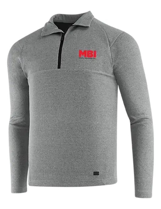 OGIO Petrol Grey Heather Transition 1/4 Zip Pullover w/MBI Logo