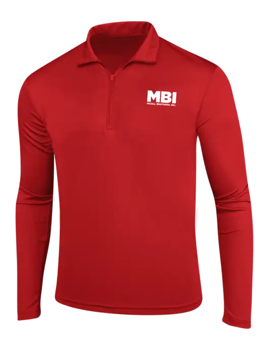 Red PosiCharge Competitor 1/4 Zip Pullover w/MBI Logo