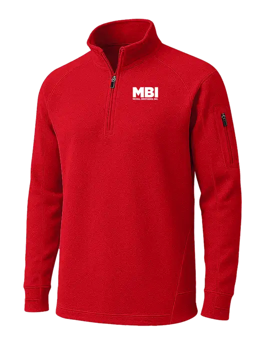 True Red Tech Fleece 1/4 Zip Pullover w/MBI Logo