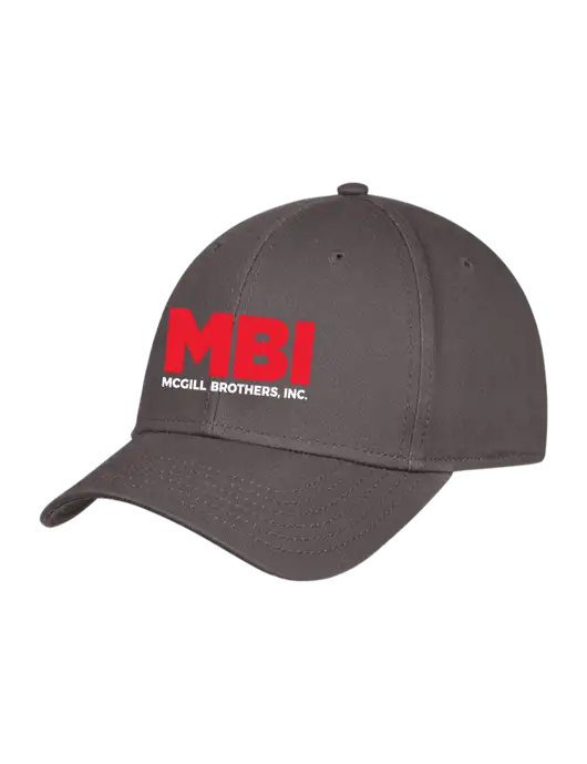 Charcoal Structured Cap Hook & Loop w/MBI Logo