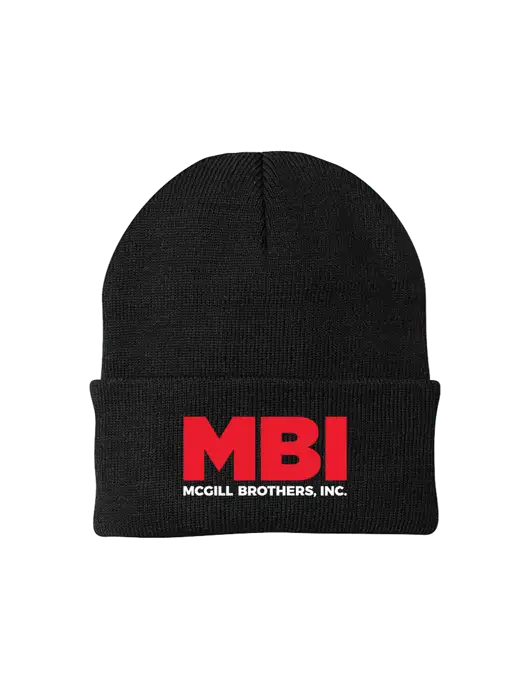 Black Knit Cap w/MBI Logo