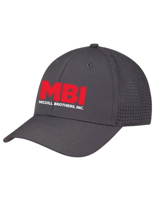 Charcoal Performance Stretchable Cap Hook & Loop w/MBI Logo