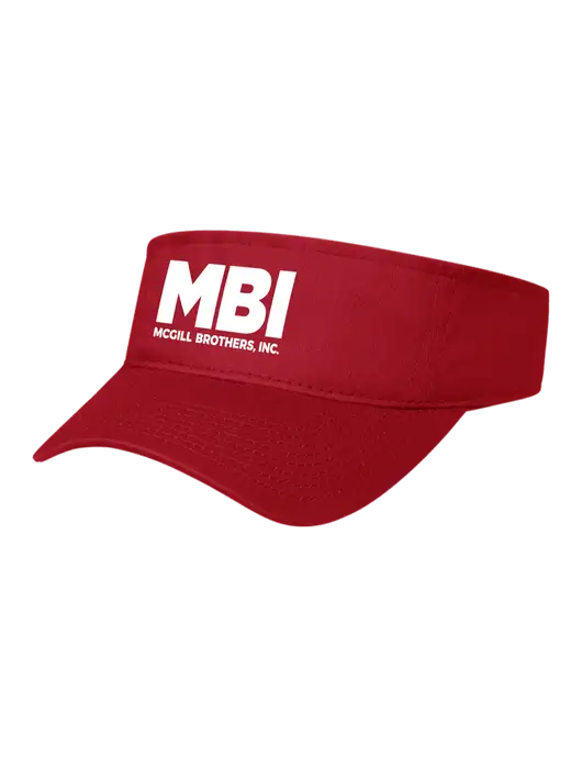 Red Cap Visor w/MBI Logo