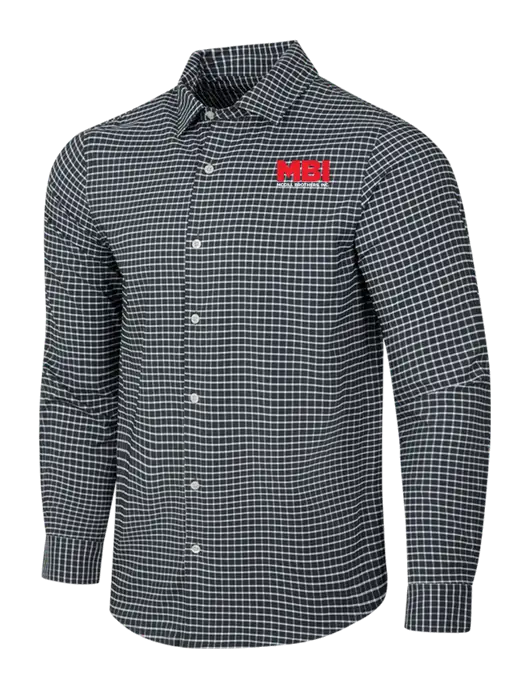 Dark Grey/White City Stretch Shirt w/MBI Logo