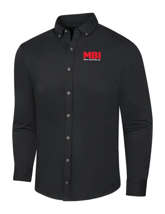 OGIO Blacktop Modern Code Stretch Button-Up Shirt w/MBI Logo