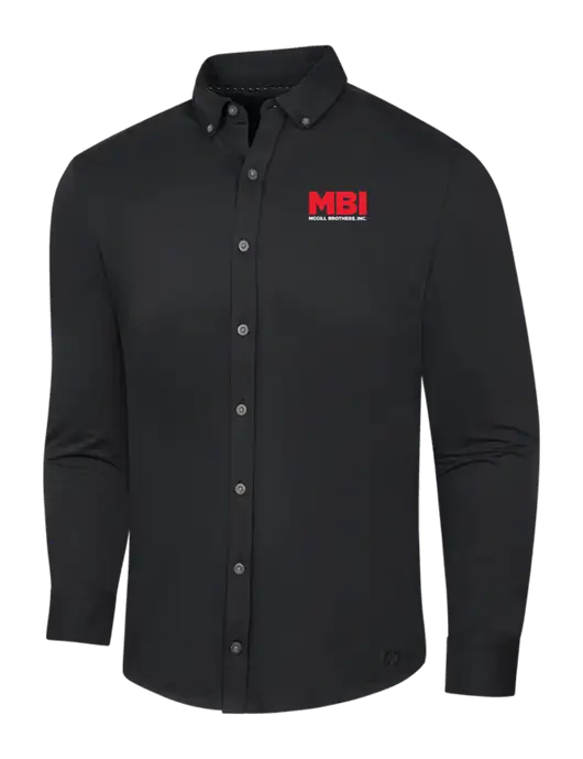 OGIO Blacktop Modern Code Stretch Button-Up Shirt w/MBI Logo