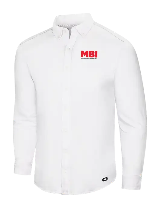OGIO Bright White Modern Code Stretch Button-Up Shirt w/MBI Logo
