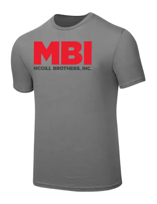 Seriously Soft Medium Grey T-Shirt w/MBI Logo