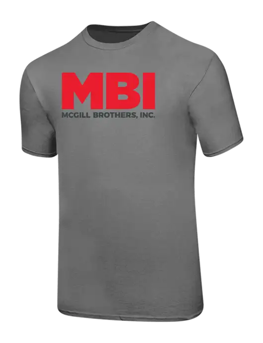 Ring Spun Medium Grey 4.5 oz T-Shirt w/MBI Logo