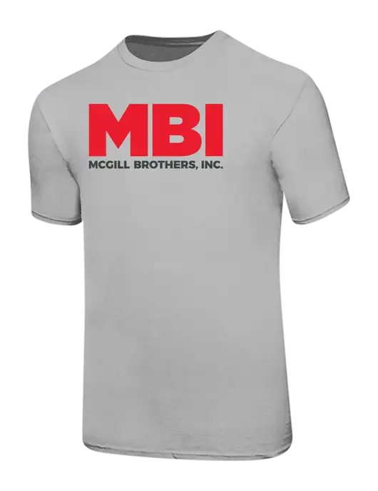 Ring Spun Silver 4.5 oz T-Shirt w/MBI Logo