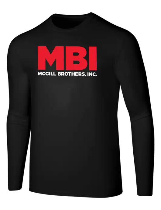 Seriously Soft Black Long Sleeve T-Shirt w/MBI Logo
