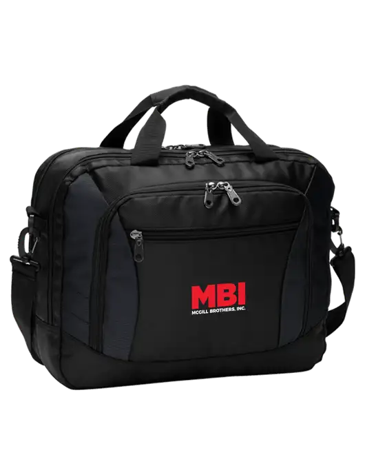 Commuter Black Laptop Briefcase w/MBI Logo
