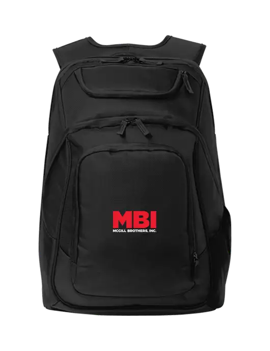 Executive Black Laptop Backpack w/MBI Logo