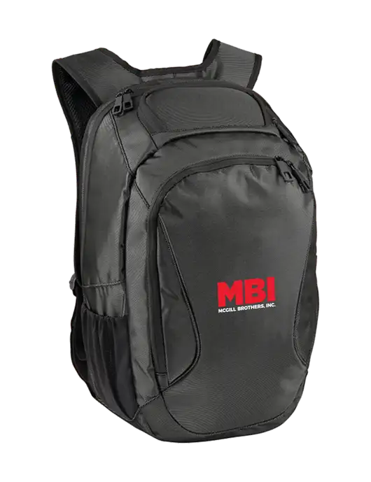 Stealth Dark Grey/Black Laptop Backpack w/MBI Logo
