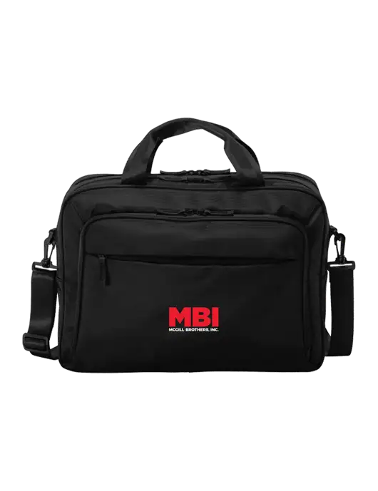 Travel Exec Black Laptop Briefcase w/MBI Logo