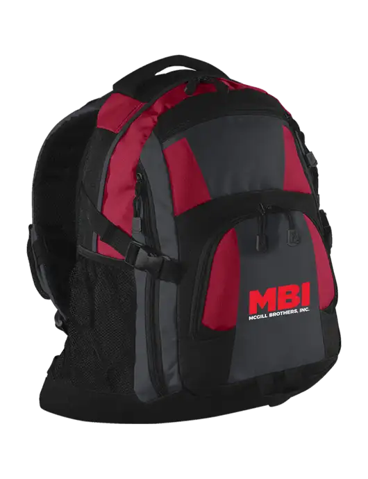 Urban Red/Grey/Black Laptop Backpack w/MBI Logo