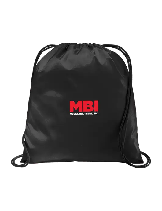 Drawstring  Black Cinch Pack w/MBI Logo