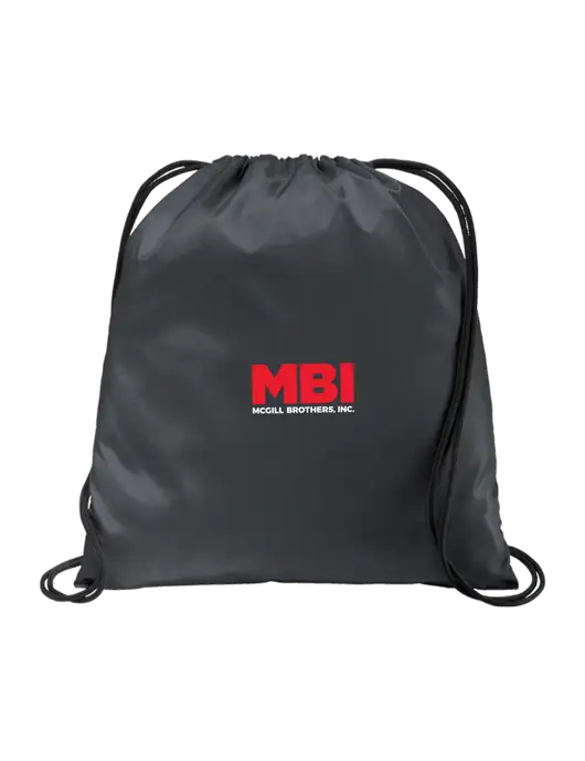 Drawstring  Graphite Grey Cinch Pack w/MBI Logo