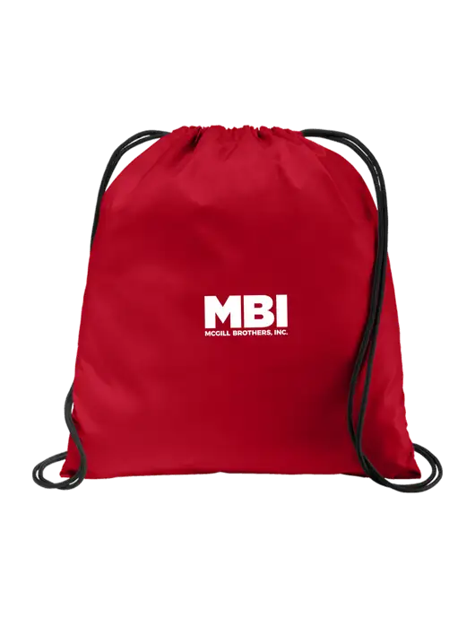 Drawstring True Red Cinch Pack w/MBI Logo